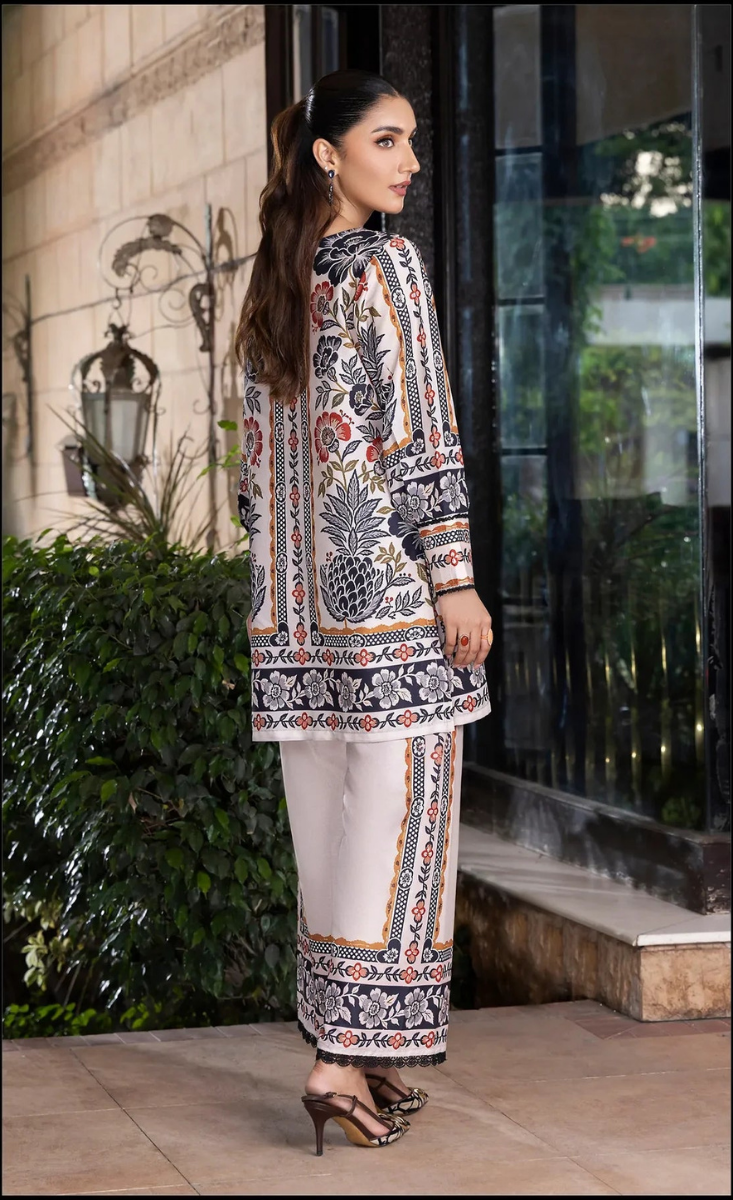 Vanilla-Co-Ord Set-(2PC Stitched Set)